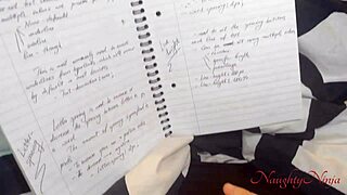 step-mom, you accidently fall on my dick while cleaning around me?