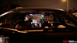 Will This Petite Teen Submit Her Tight Body to Two Men in Black Suits for Hardcore Threesome Action? Her Small Tits and Young Pussy Take Every Thrust from Their Monster Cocks.