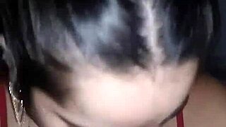 hey, watch this cute brunette girlfriend debora prado give deepthroat blowjob on my big cock at night