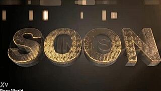 French asian brunette in lingerie and stockings enjoys blowjob before double penetration in group threesome.