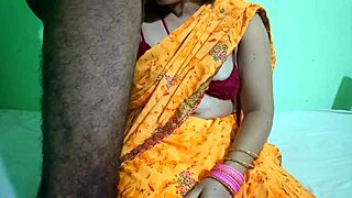 Indian Mother Passionately Fucks Her Son's Tuition Teacher in Bedroom with Moans and Creampie.