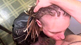 Hey, her leather jacket got me so turned on we did rough blowjob doggystyle missionary and almost broke the desk