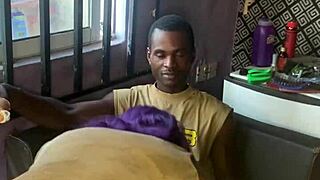 I was home alone on Sundays, licking that bbw milf's pussy bent over in doggystyle... um, with her saggy tits.