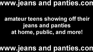 Teasing You With My Tiny Little 18+ Panties in Tight Jeans Striptease