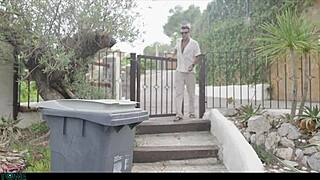 French Slut Sucks Black Waiter's Big Cock Then Calls Boyfriend for More Fucking in Room