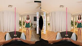 Mandy Waters starts by deepthroating her boyfriend's son in a cheating striptease. Then she rides him cowgirl style with heels on.