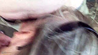 Friends mom gives deepthroat blowjob in the first intense encounter