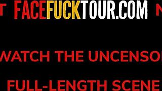 petite redhead teen 18+ gives pov sloppy head on stepdads massive cock while he dominates her deepthroat face fucking