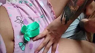 Hey hijastra, why are you seducing me in that pijama? Now I'm manoseando your big ass and feet all over.