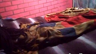 I invaded my daughter's room at night and played with her skinny African Brazilian ass Nicoli Fox