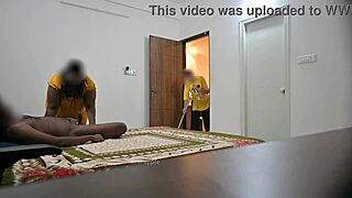 Indian couples fucking missionary style in front of muslim maid jamila!