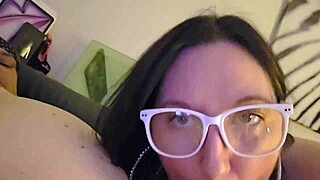 What makes cock hungry desperate wife Sandra stuff her mouth full of dick for facial cumshot?