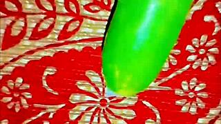 in this homemade bdsm scene, a cute exotic slave gets her assfucked with a cucumber toy, gaping wide as the sensual slut reaches climax.