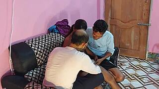 Amateur Threesome Beautiful Horny Babe With Two Hot Gets Fucked By Two Men In A Room Bengali Sex Hanif And Mst Sumona And Manik Mia