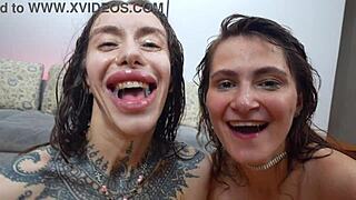 Wet Mega Gangbang! Two Hot Sluts Princess Lili And Holy Wood Get Hard Fucked With Dap Tp Piss From Six Cocks Eks651