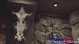 Glamorous brunette dizzymslizzyy strips off slutty black lingerie slowly