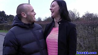 British Milf in Stockings and Heels Gets Doggystyle Fucking. Mature Babe Enjoys Blowjob and Facial Cumshot in Lingerie.