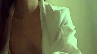 shaved pussy teen 18+ teases with wet dildo blowjob and fingering in black stockings while sitting on tongue for dirty talk in russian