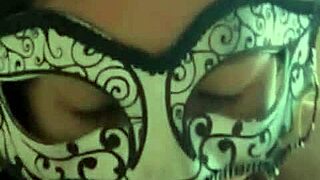 shaved pussy teen 18+ teases with wet dildo blowjob and fingering in black stockings while sitting on tongue for dirty talk in russian