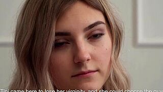 defloration of the hottest teen 18+ in the world tieny mieny with blonde virgin big tits in first time hardcore