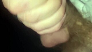 Public Cumshot Handjob In Car At Public Parking - Hard Cock And Strong Squirt!