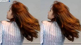 hey, check out this cute korean girl dancing so sexy and seductive with her big tits bouncing?