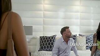 Bedroom betrayal! Celebrity's apprentice fucks horny groupie while step sis joins under pressure in rough taboo fantasy - darkasfuck!