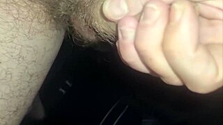 Public Cumshot Handjob In Car At Public Parking - Hard Cock And Strong Squirt!