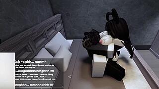 roblox bunny-girl with big ass and tits hops on cock for cute sexy filling up