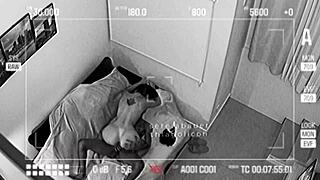 Real Security Camera Catches Lover Fucking Blonde Wife Hard And Drinking Cum While Cuckold Works