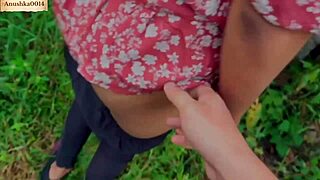 Indian bhabhi gets tight puffy pussy fucked in public outdoor creampie roleplay