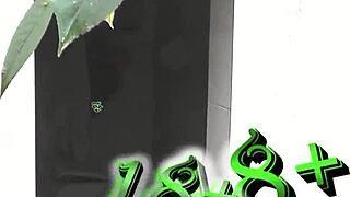 Naked Wife Showering Outdoors