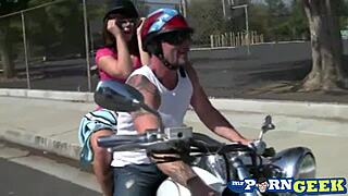 We're heading out on a bike ride with elizabeth for some rough double penetration action