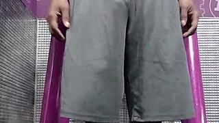 Skinny Mature Brunette Uses Machine In Usa Dorm Workout With Teacher And Roommate In Athletic Gym Solo