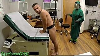 Spreading Legs in Latex as Black Nurse Fingers Asshole Backstage at Hospital with Humiliation for Patient
