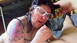 Candid Amateur Mature Milf Wife Deepthroats Cock with Sloppy Blowjob Skills