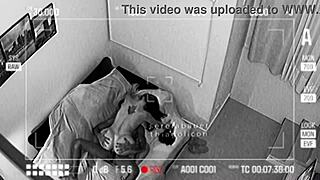 Real Security Camera Catches Lover Fucking Blonde Wife Hard And Drinking Cum While Cuckold Works