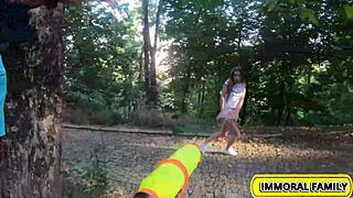 Alexis Crystal's Huge Czech Tits Bounce In Horny Woodland Chase With Wet Pussy Creampie And Rough Doggystyle Fucking