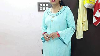 Hey stepson, want to share this hotel bed with your Haryanvi stepmom for tight pussy blowjob and deepthroat action behind the scenes?