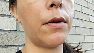 KELLY KENDRICKS SMOKES CIGARETTES OUTDOORS WITH BIG TITS CLEAVAGE ON DISPLAY!