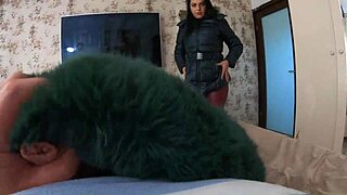 Preview-Milfycalla- Deep Blow-Job While Wearing Fur Hooded Puffer Jackets, Mommy Goddess In Leather And Lingerie For Taboo Cumshot Roleplay