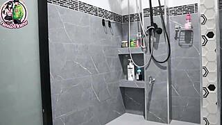 THAI GIRL SHOWERS AND WAITS FOR CUTE COSPLAY FUCK WITH NEIGHBOR!