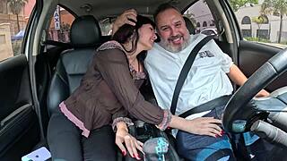 Nyx Luar picks up another young slut for outdoor anal creampie in car.