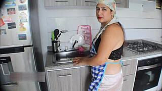 Colombian Mature BBW Milf with Big Pussy Lips Gets Rough Doggystyle Bent Over by Huge Cock. Homemade Quickie Includes Deepthroat and Cunilingus.