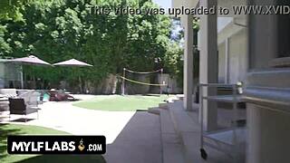 policewoman shows two lovers how to respect authority with strict lesson