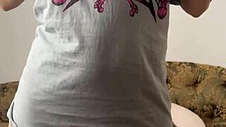 One Blonde Milf Fucking With Three Black Guys At Once On The Couch!