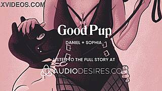 I love being mistress's obedient pup with chastity anal tail plug and creampie