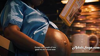 孕期黑妞艾弗里·简厨房接内森·布朗森内射