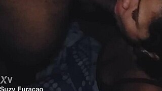 Suzy Furac�o gives oral pleasure to Leo Ogro