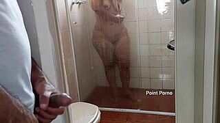 stepmom always leaves shower door open for my spying